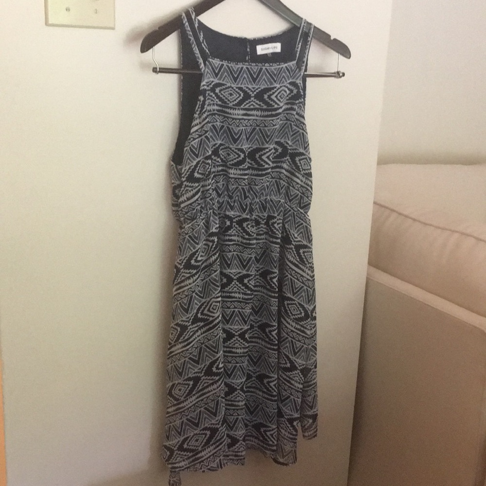 Anthropologie Sugar+Lips Aztec Blue Dress NWOT